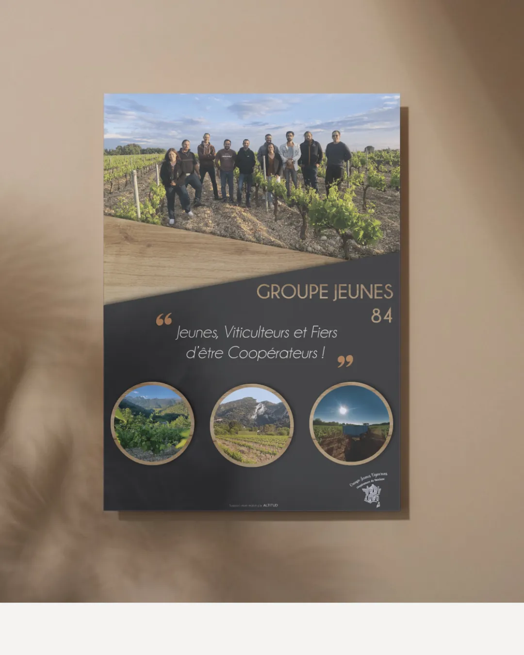 Affiche des Jeunes Vignerons 84, première version